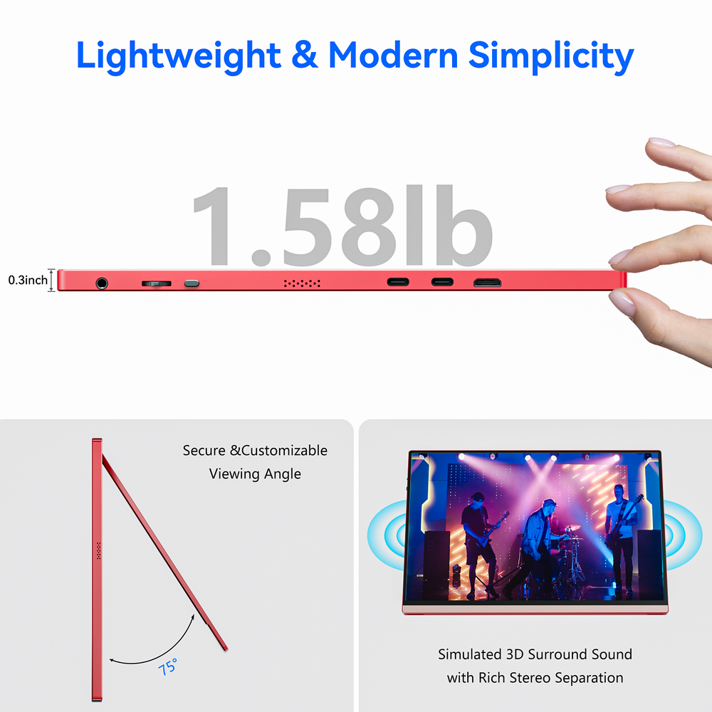 Veout 16インチ ポータブルモニター 1920x1200P black Amazon.com: Veout 16